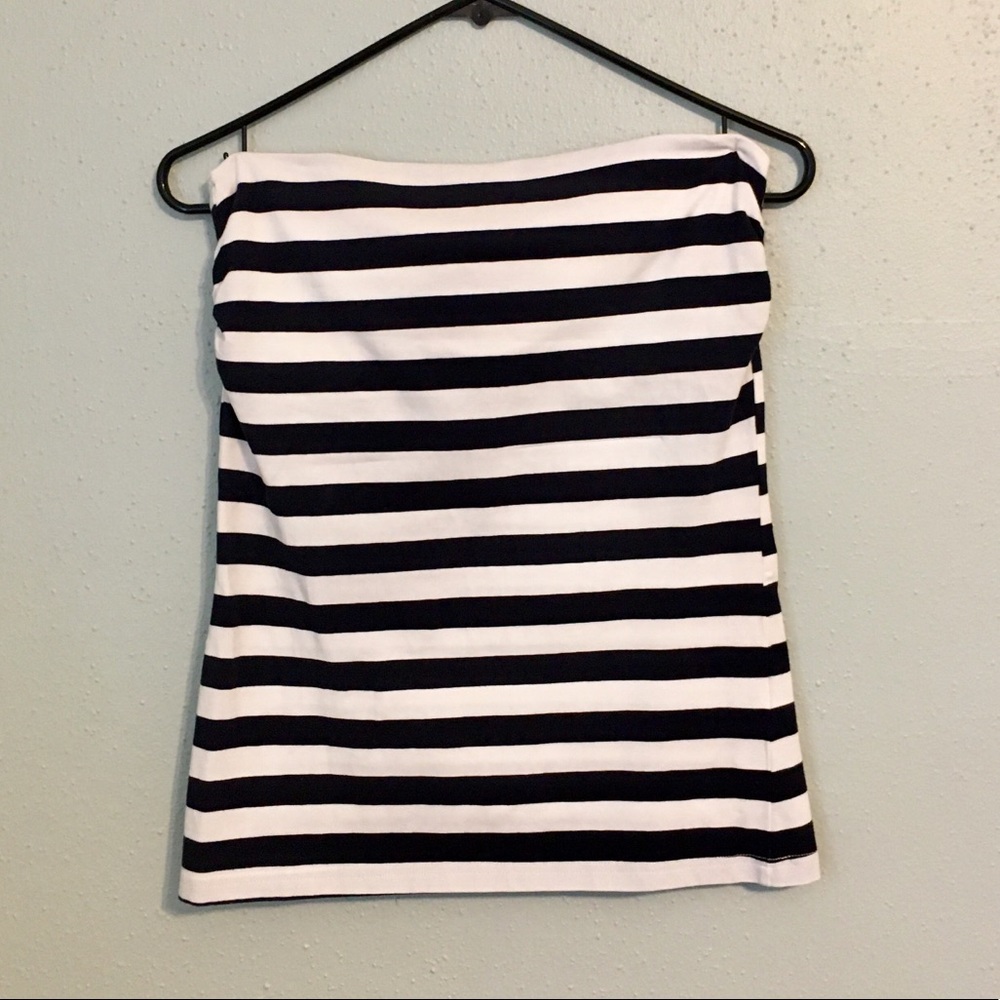 Navy Stripe Tube Top